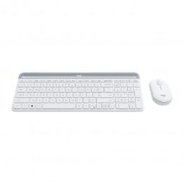 Kit mouse tastatura Logitech MK470, Slim, Wireless, Alb